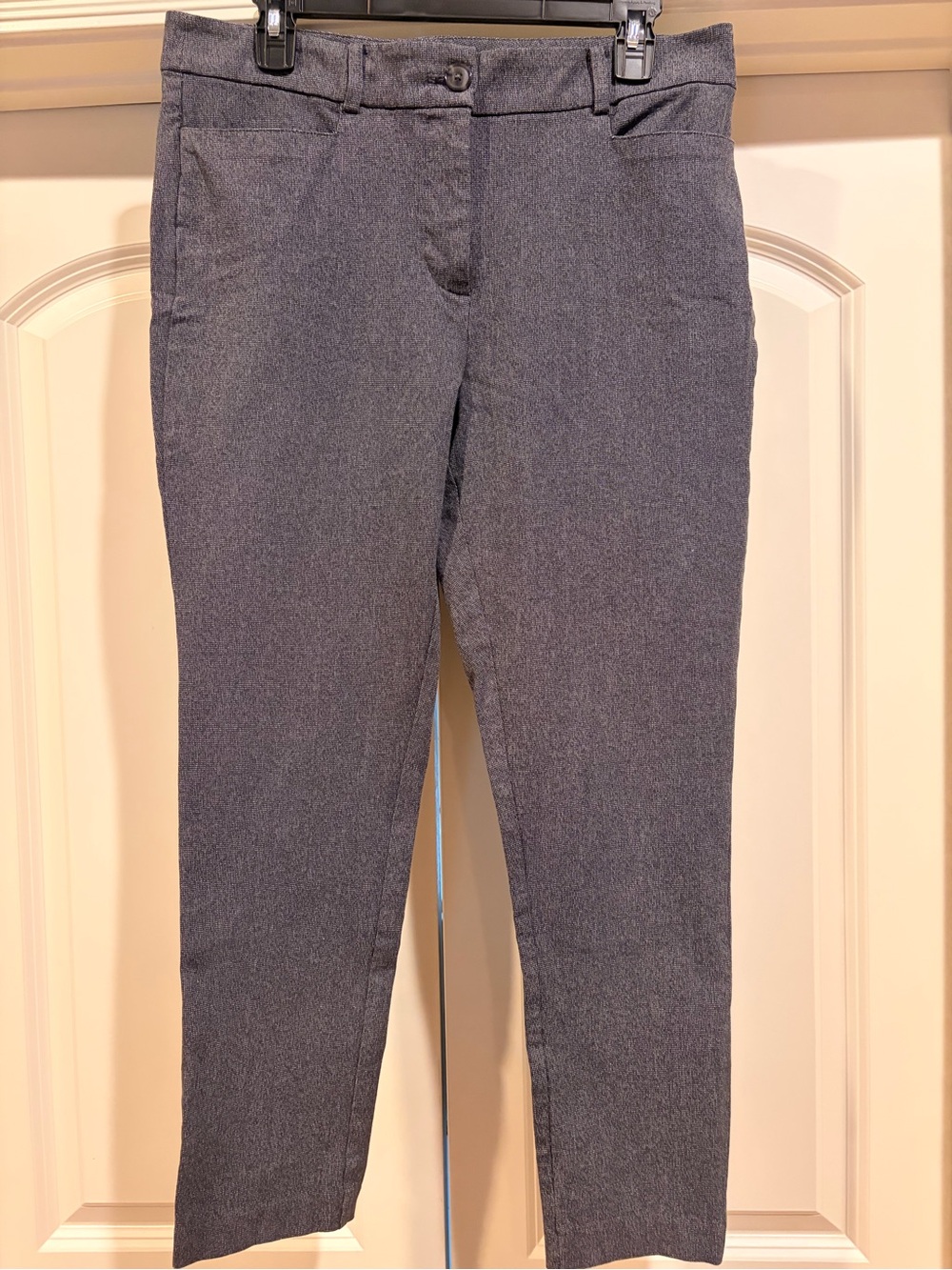 LOFT Grey Straight Leg Stretchy Dress Pants